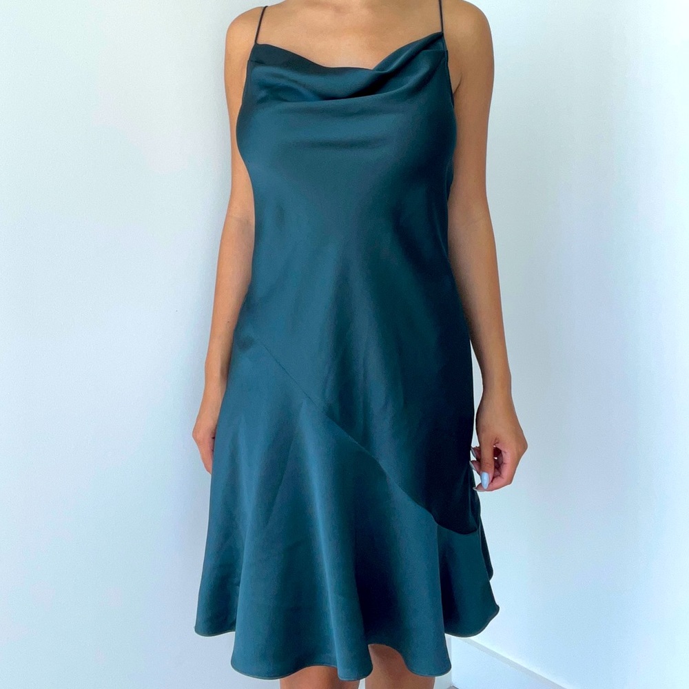 Halston Heritage Silk Strap Dress
